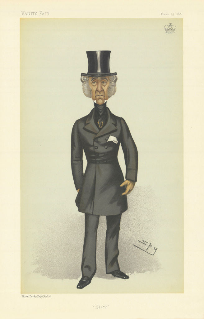 VANITY FAIR SPY CARTOON Lord Penrhyn 'Slate' Wales 1882 old antique print